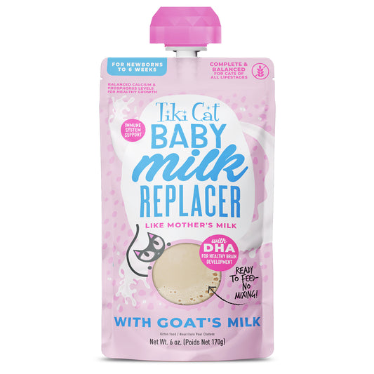 Tiki Cat Baby Milk Replacer, Goat Milk, 6 oz. Spout Pouch