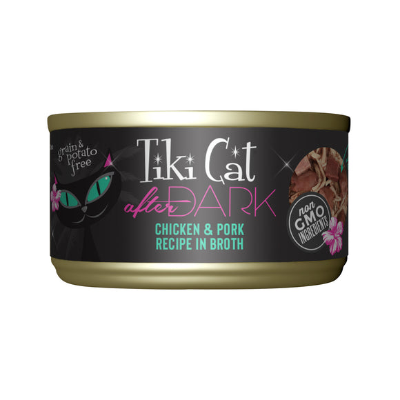 Tiki Cat After Dark Wet Cat Food Chicken & Pork 2.8oz Can
