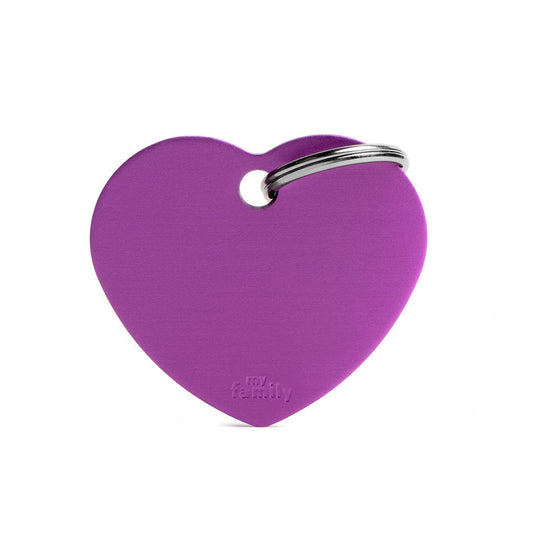 My Family ID Basic Big Aluminum Purple Heart ID Tag