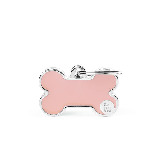 My Family ID Basic Handmade Small Pink Bone ID Tag