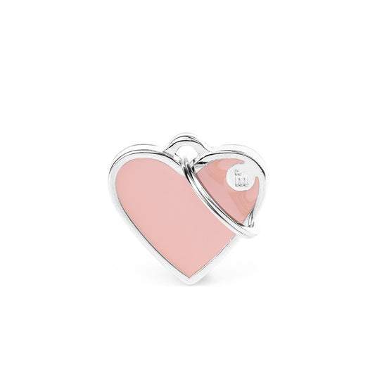 My Family ID Basic Handmade Small Pink Heart ID Tag