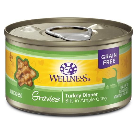 Wellness Complete Health Gravies Grain Free Canned Cat Food Turkey Dinner 3ozs