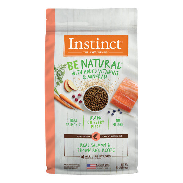 Instinct Be Natural Real Salmon & Brown Rice Recipe Dry Dog Food 4.5lb Bag