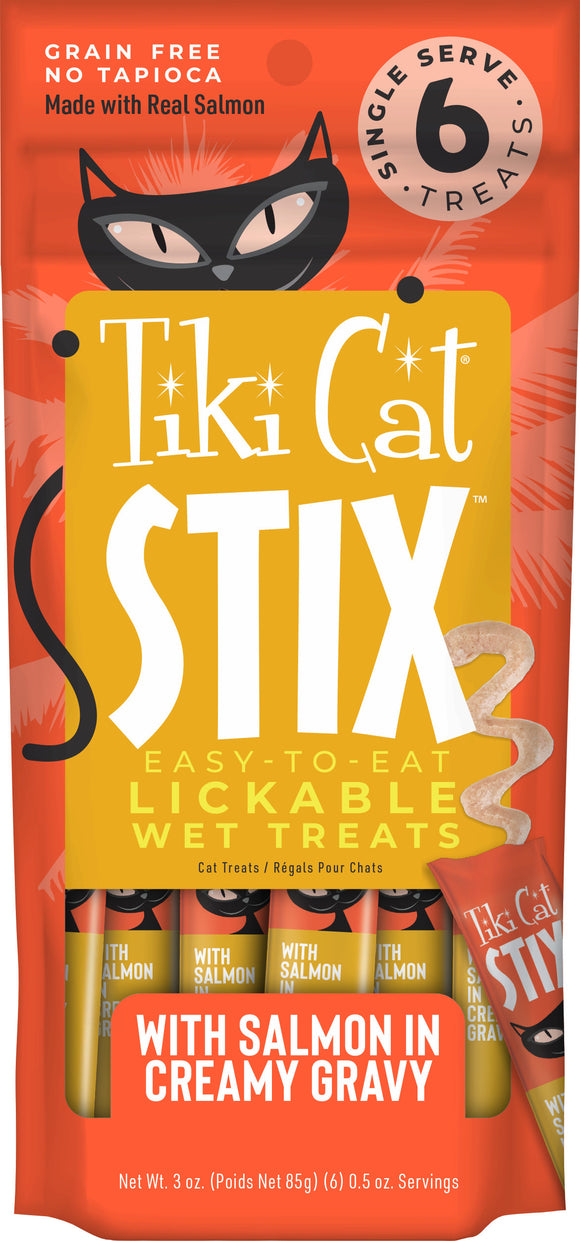 Tiki Cat Stix Wet Cat Treats Salmon 3oz Pouch