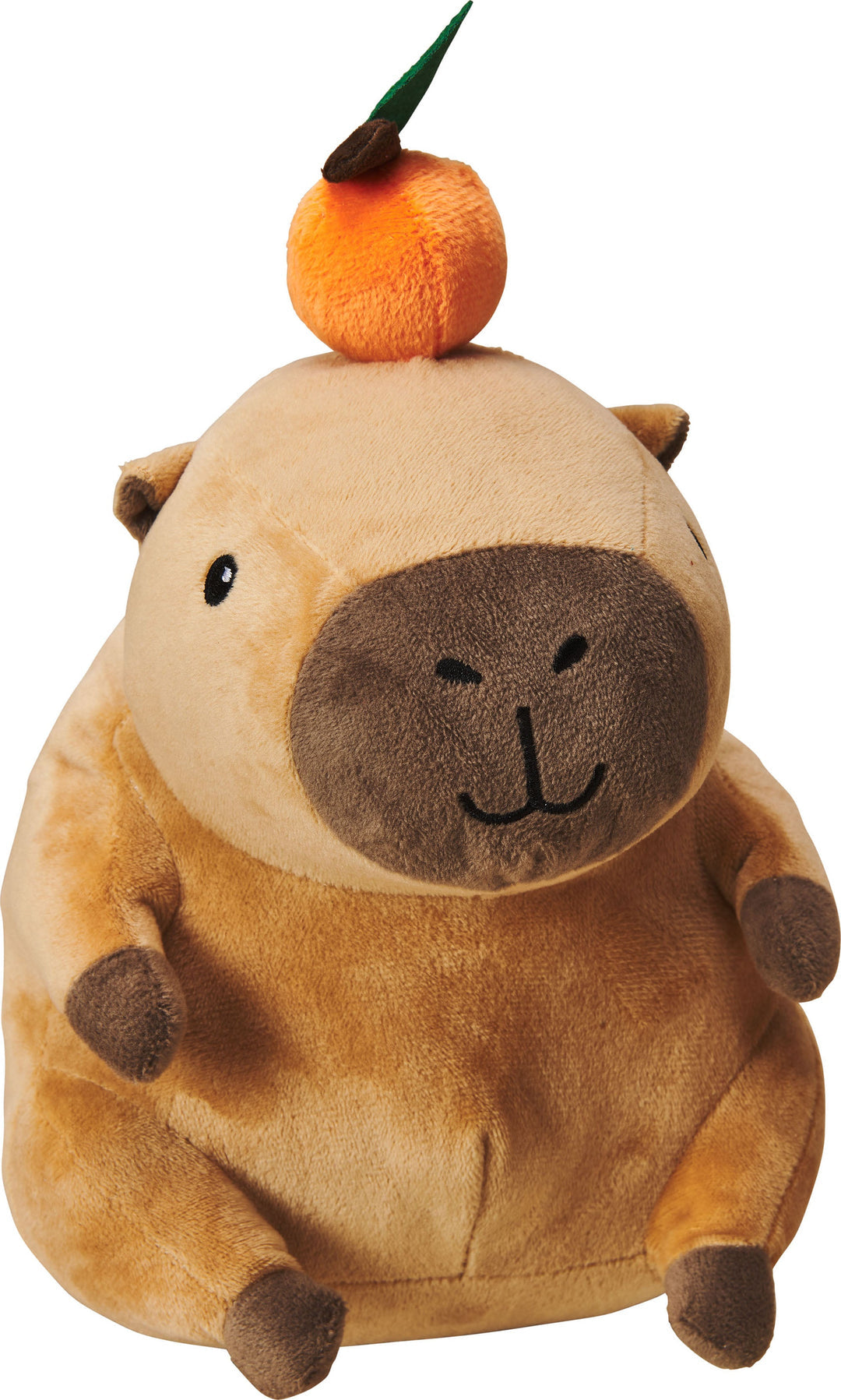 Spot Ethical Pet Capybara with Orange Plush Dog Toy 8 in