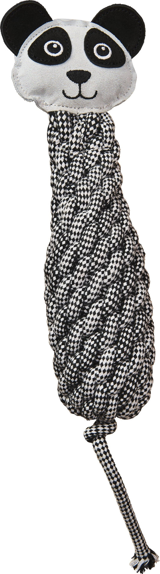 Spot Ethical Pet Dura-Fused Leather Bottle Panda Dog Toy 13 in
