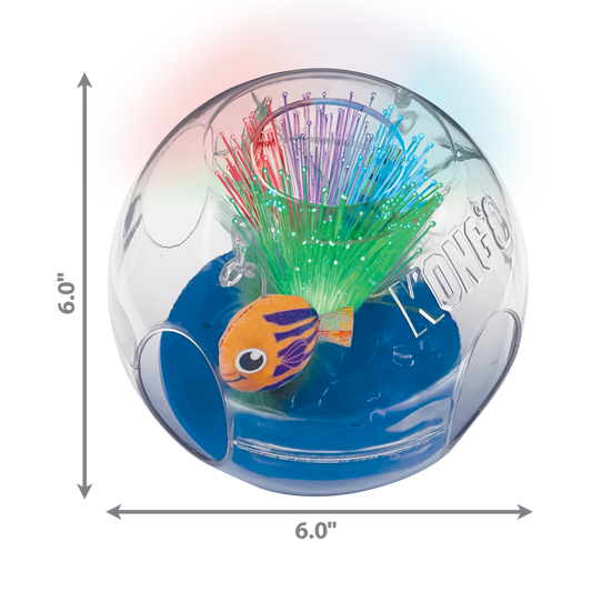 Kong Cat Toy Bat-A-Bout Glow Aquarium