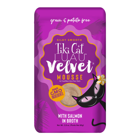 Tiki Cat Luau Velvet Mousse Wet Cat Food, Salmon, 2.8oz Pouch