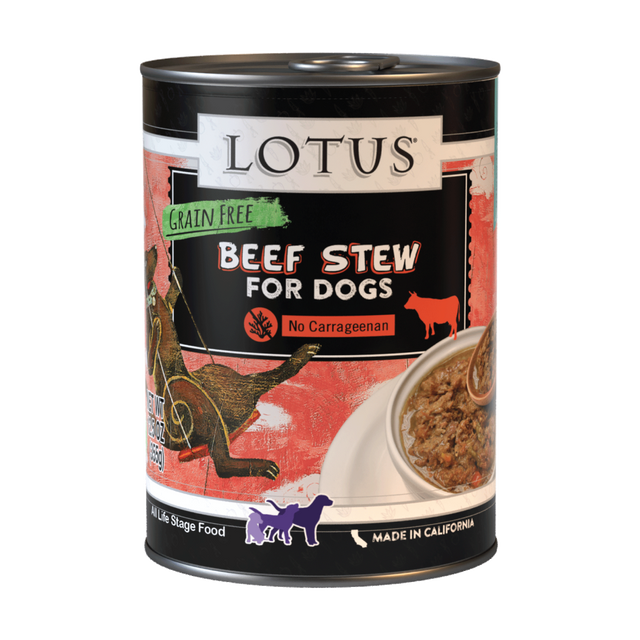 Lotus Stew Beef Recipe Wet Dog Food 12.5oz