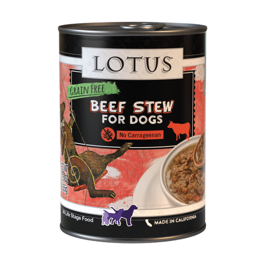 Lotus Stew Beef Recipe Wet Dog Food 12.5oz