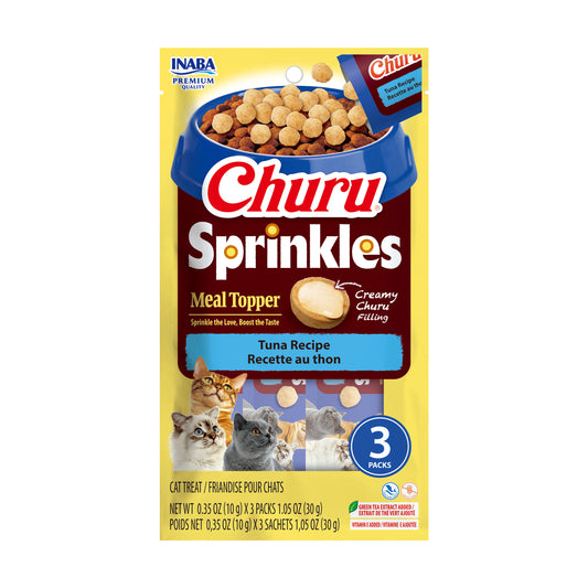 INABA Churu Sprinkles for Cats, 0.35oz 3pk Tuna Recipe