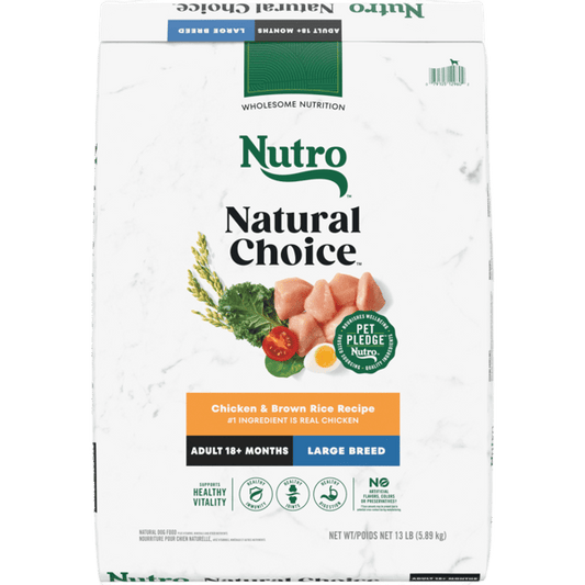 Nutro Natural Choice Dry Dog Food Large Breed Adult Chicken & Brown Rice Recipe 13lb bag