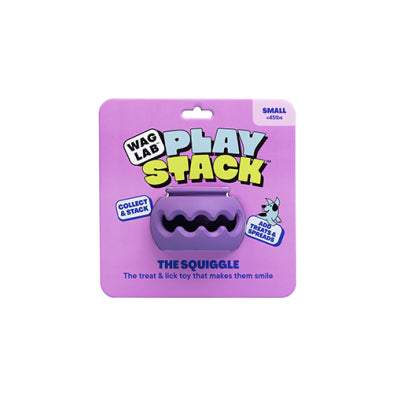 Waglab Playstack Dog Toy The Squiggle Small Purple