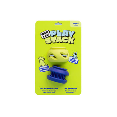 Waglab Playstack Dog Toy 2pk The Boomerang and the Slobber Small