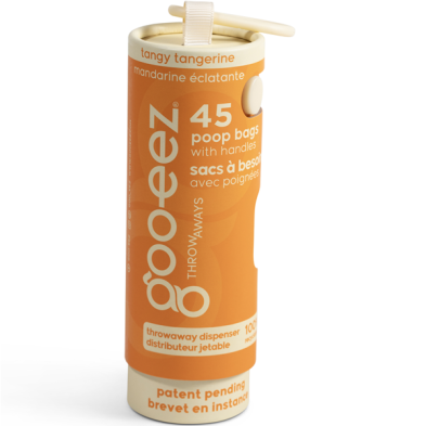 Gooeez Poop Bag 45ct w Dispenser Tangy Tangerine