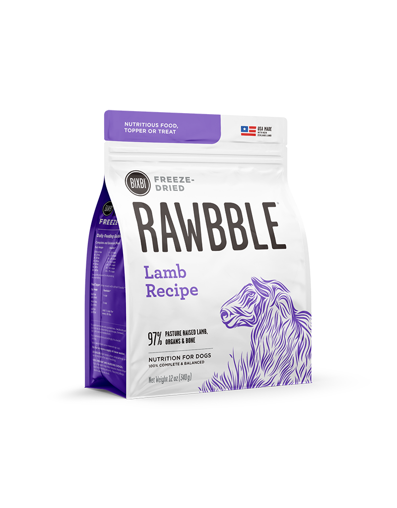 Bixbi Freeze Dried Dog Food Rawbble Lamb 4.5oz