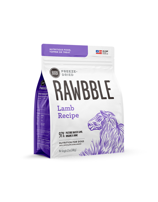 Bixbi Freeze Dried Dog Food Rawbble Lamb 4.5oz