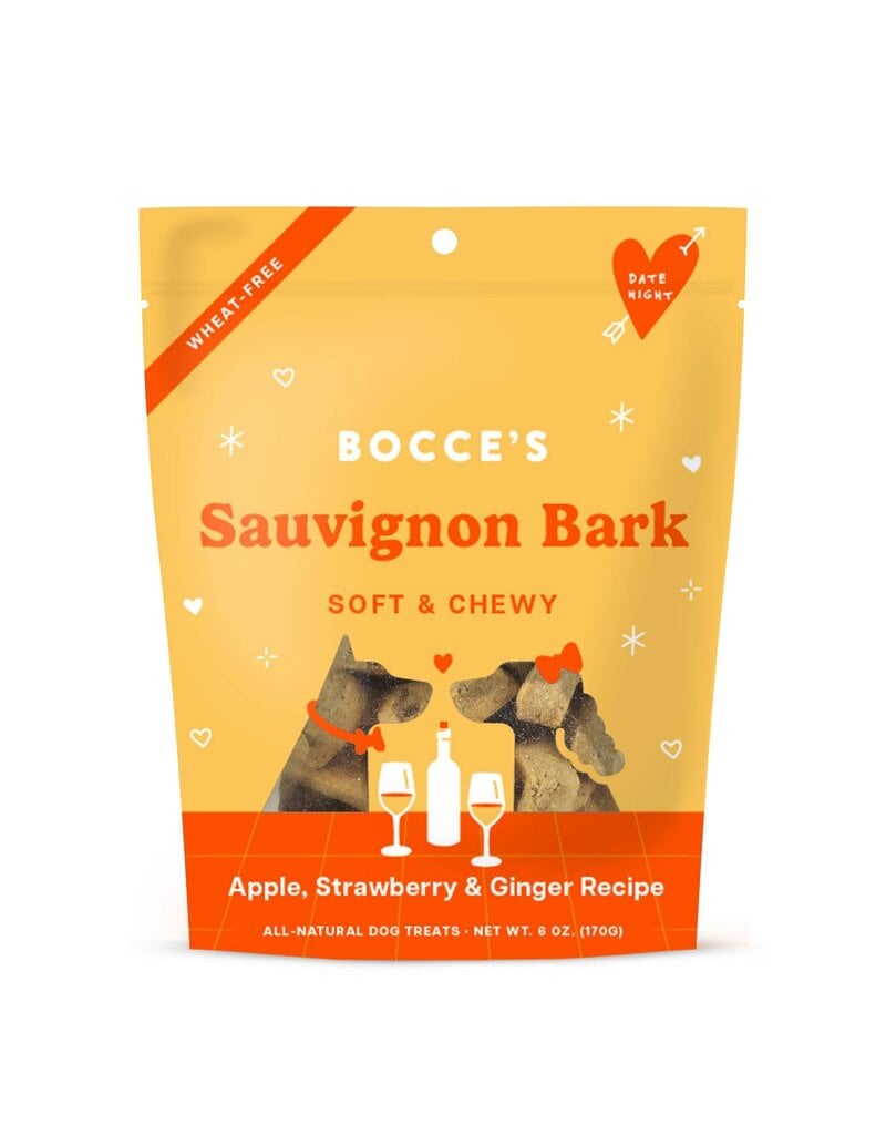 Bocce's Bakery Soft & Chewy Dog Treats Sauvignon Bark 6 oz