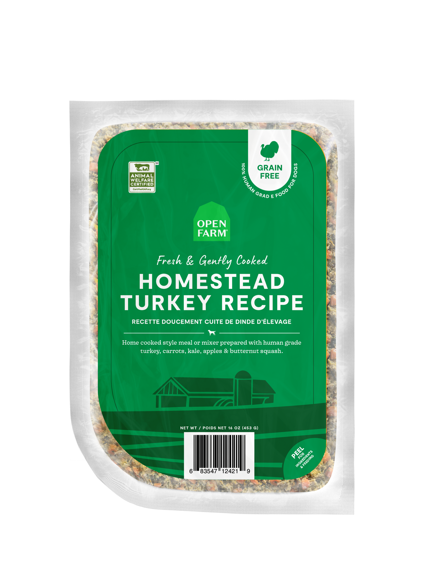 Open Farm Homestead Turkey Recipe Gently Cooked For Dogs 96oz Box