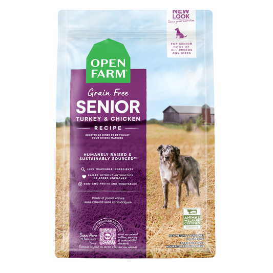 Open Farm Senior Recipe Grain Free Kibble For Dogs 22lb Bag