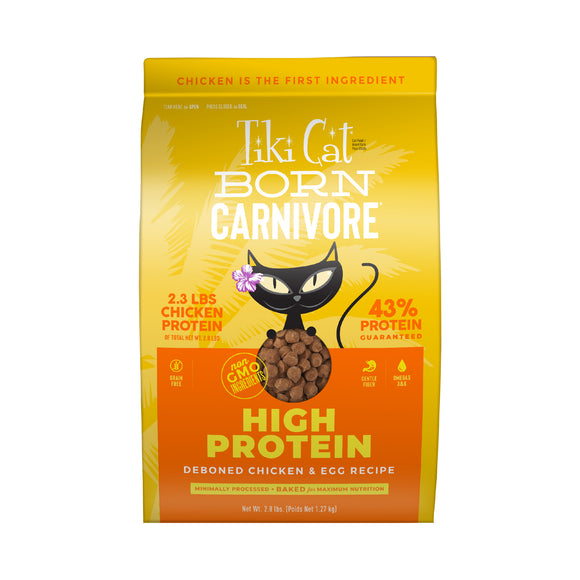 Tiki Cat Born Carnivore High Protein Dry Cat Food Deboned Chicken & Egg 2.8lb
