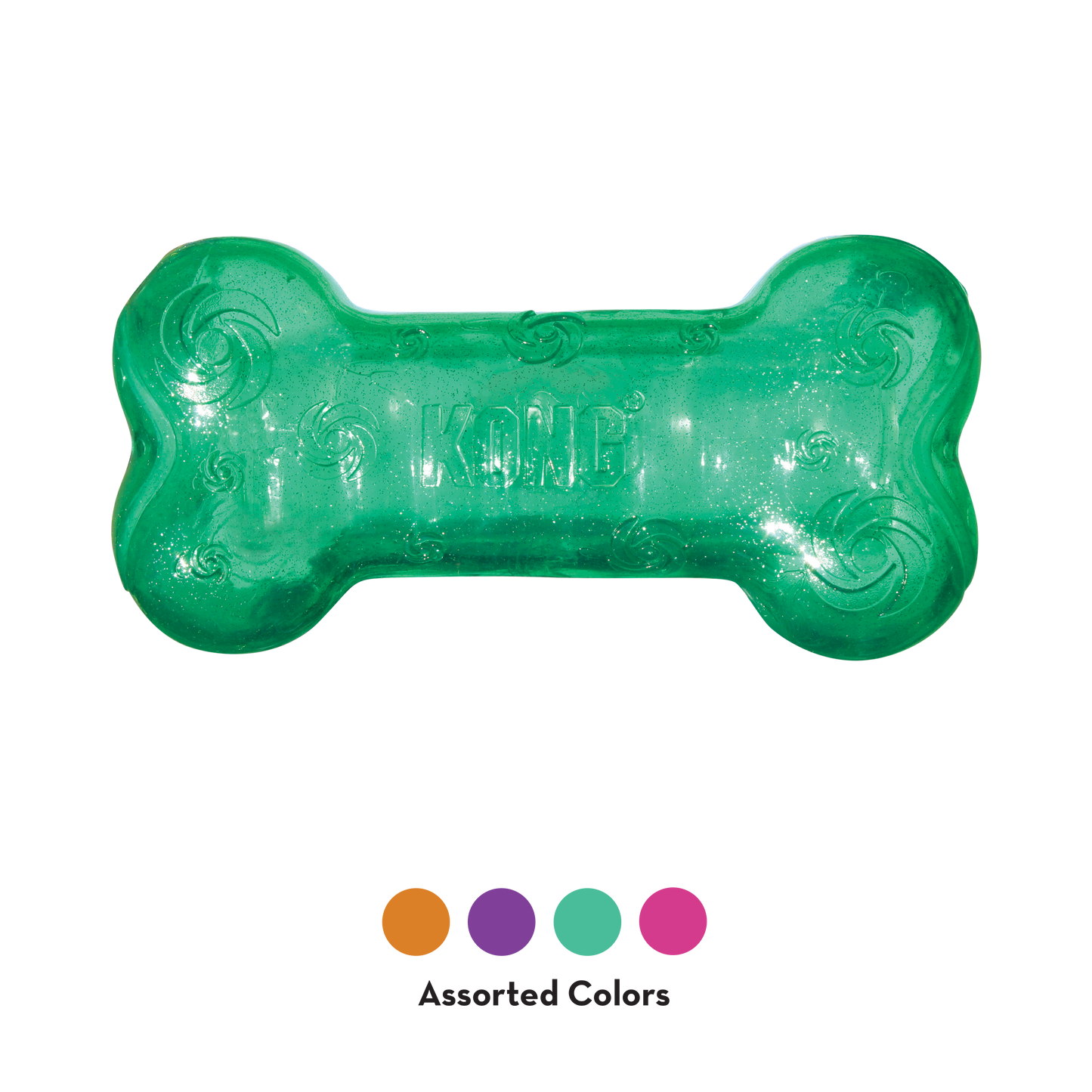 Kong Dog Toy Squeezz Crackle Bone Medium Assorted