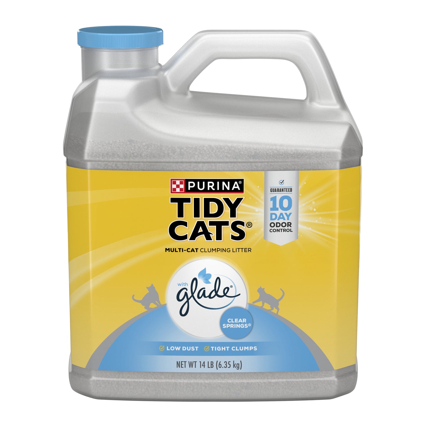 Purina Tidy Cats Clumping Cat Litter, Glade Clear Springs Multi Cat Litter 14lb