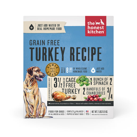 The Honest Kitchen Dehydrated Grain Free Turkey Dog Food 2lb