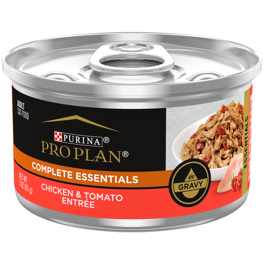 Purina Pro Plan High Protein Cat Food With Gravy, Chicken and Tomato Entrée 3oz