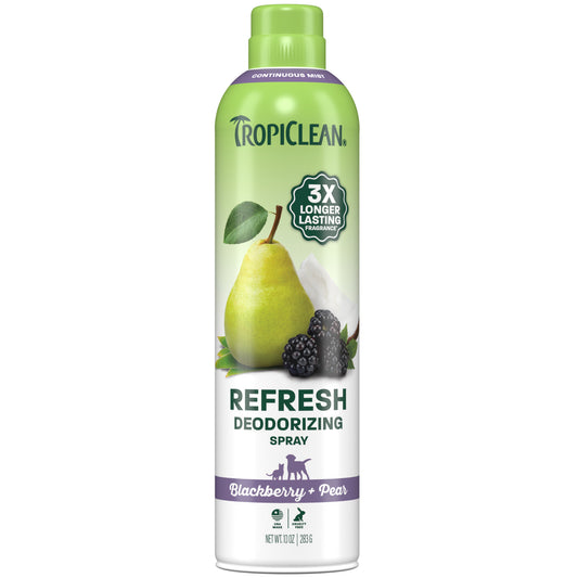 TropiClean Blackberry + Pear Deodorizing Pet Spray, 10oz