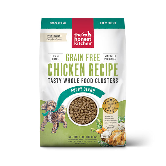 The Honest Kitchen Whole Food Clusters Puppy Grain Free Chicken Dry Dog Food 20lb