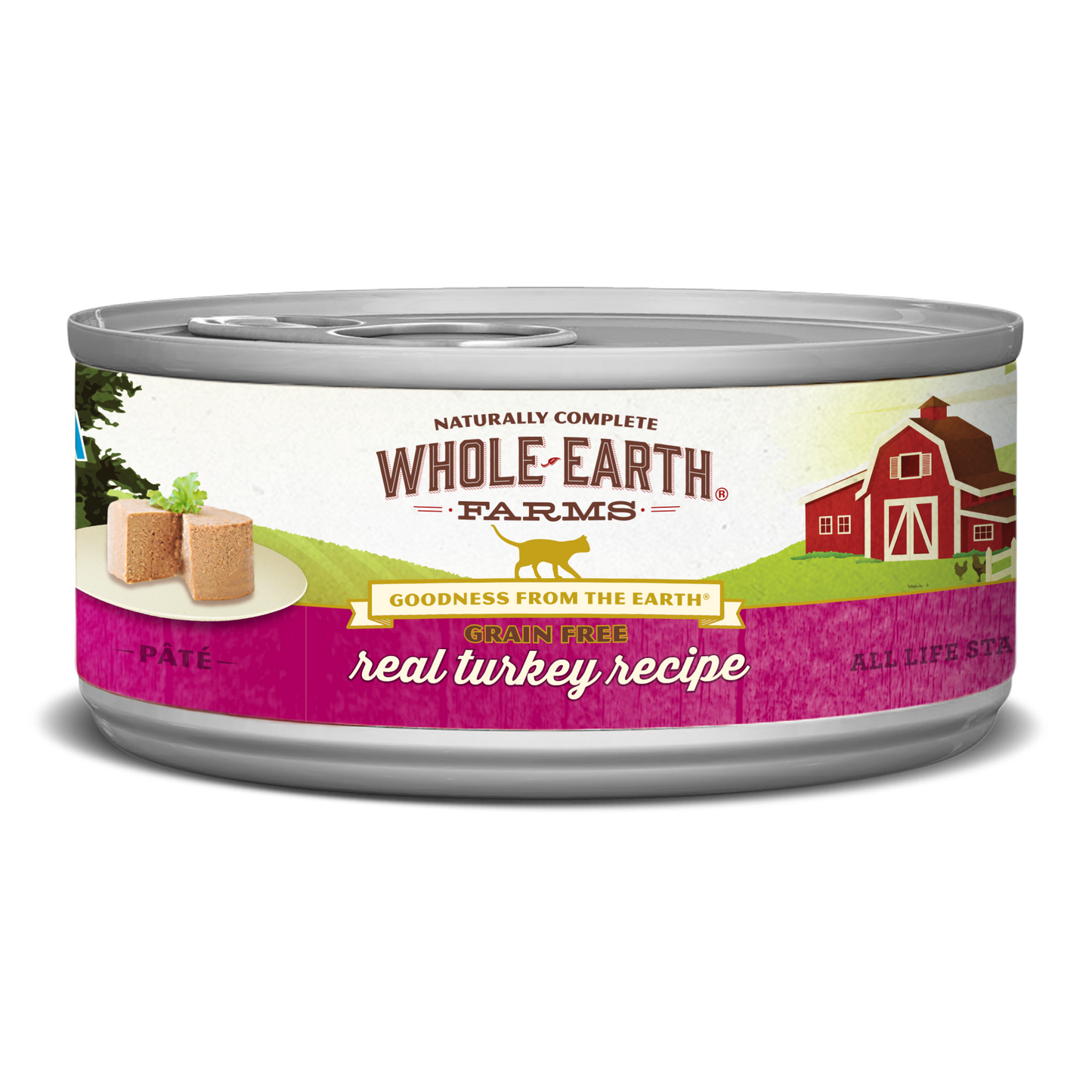 Whole Earth Farms Grain Free Turkey Morsels in Gravy Wet Cat Food 5oz