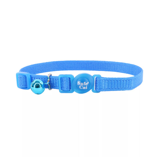 Coastal Safe Cat 3/8in Wide 8-12in Snag-proof Breakaway Collar Blue Lagoon