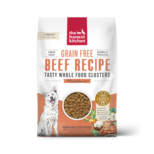 The Honest Kitchen Whole Food Clusters Grain Free Beef Dry Dog Food, 10 lb Bag
