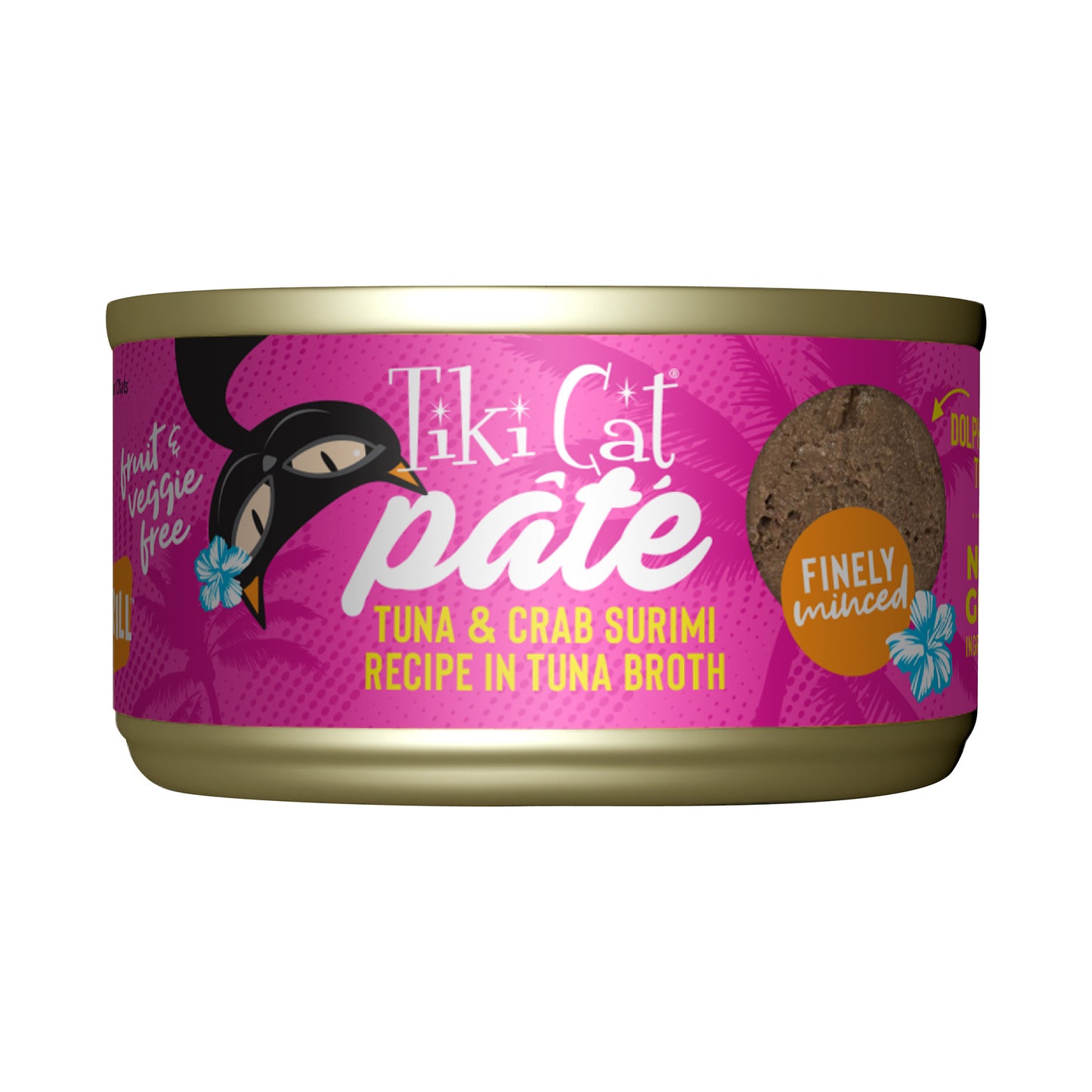 Tiki Cat Grill Pâté Wet Cat Food Tuna & Crab Surimi 2.8oz Can