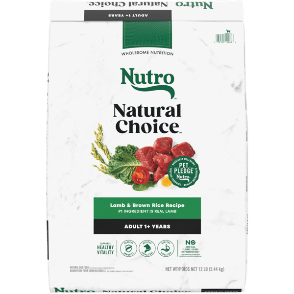 Nutro Natural Choice Dry Dog Food Adult Lamb & Brown Rice Recipe 12lb bag