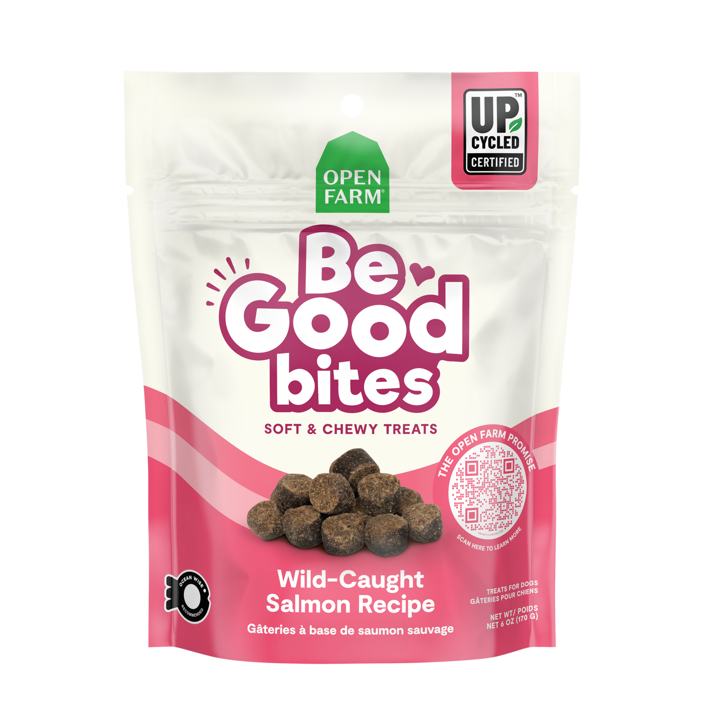 Open Farm Be Good Bites Wild-Caught Salmon Recipe Treats For Dogs 6oz Bag