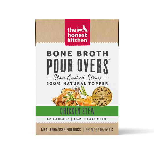 The Honest Kitchen Bone Broth Pour Overs Chicken Stew Dog Food Topper 5.5oz
