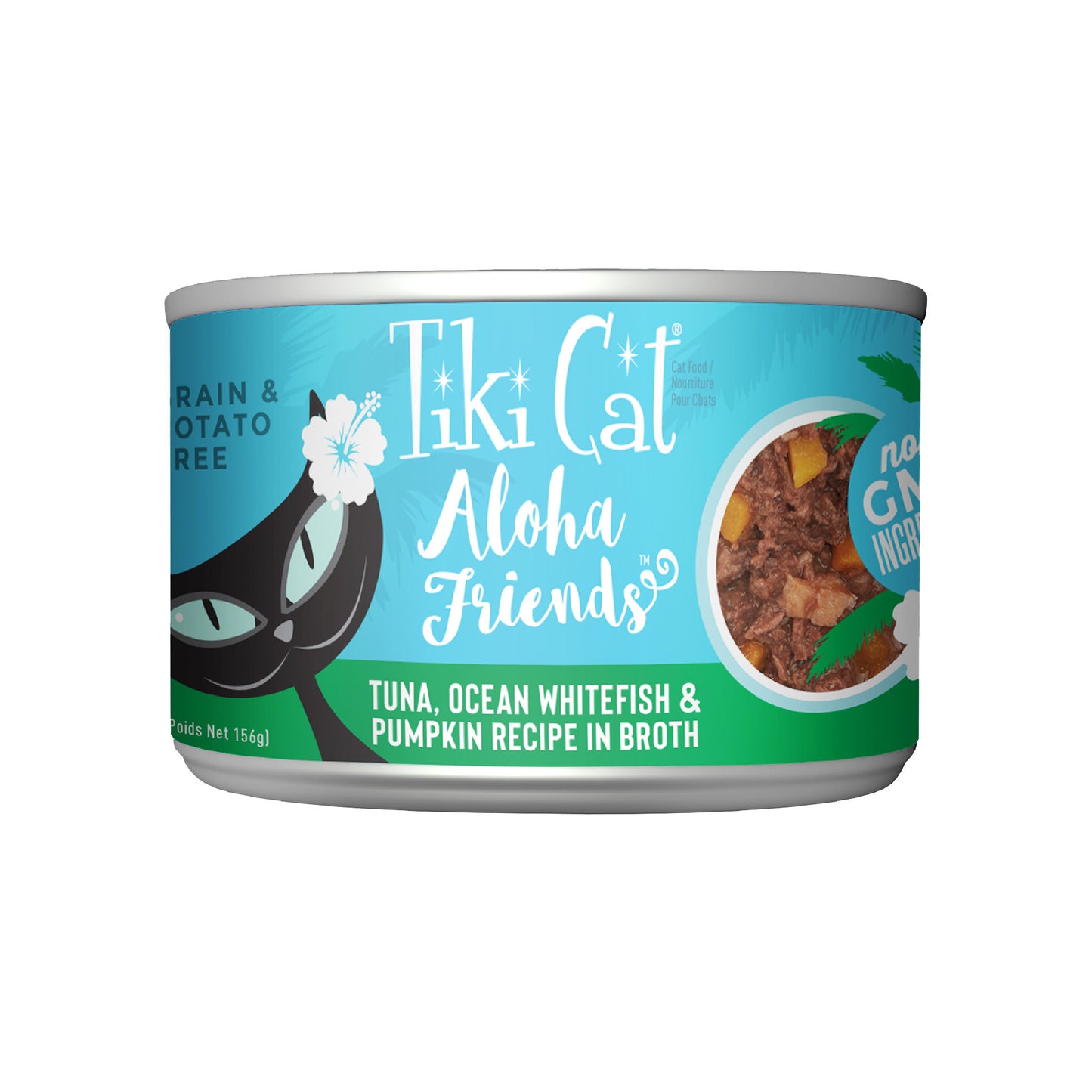 Tiki Cat Aloha Friends Wet Cat Food, Tuna, Ocean Whitefish & Pumpkin, 5.5oz Can