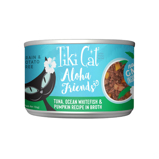 Tiki Cat Aloha Friends Wet Cat Food, Tuna, Ocean Whitefish & Pumpkin, 5.5oz Can