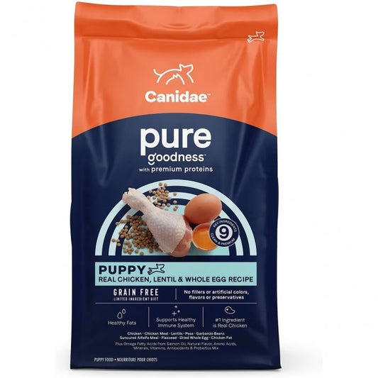 Canidae Pure Grain-Free Puppy Limited Ingredient Chicken, Lentil & Whole Egg Recipe Dry Dog Food 22 lb