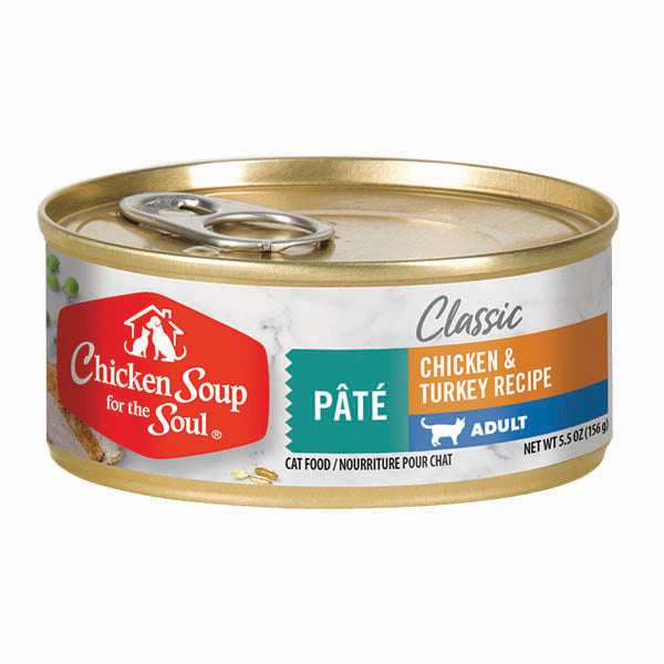 Chicken Soup Wet Cat Food Chicken & Turkey Pate 5.5oz