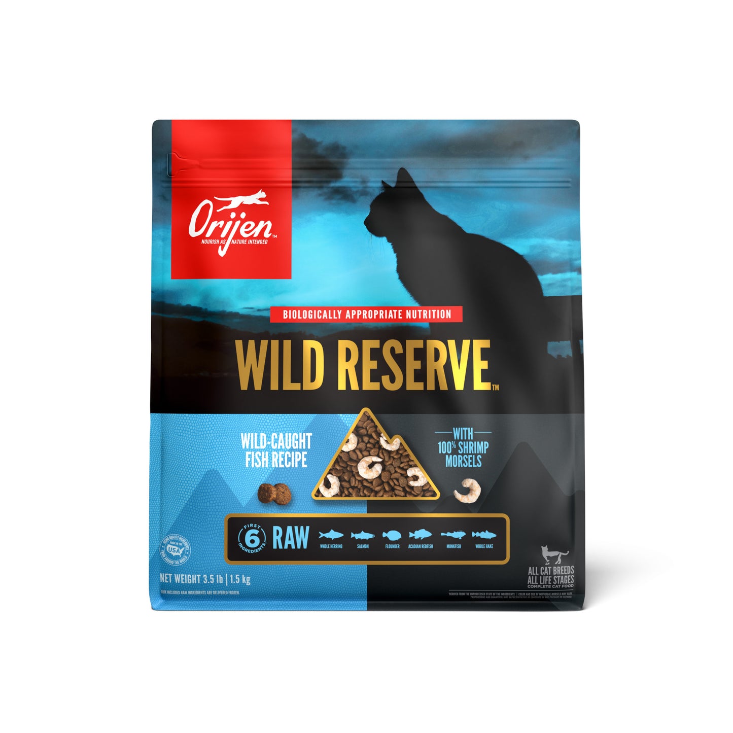 Orijen Grain Free Dry Cat Food Wild Reserve Wild-Caught Fish Recipe 3.5lb