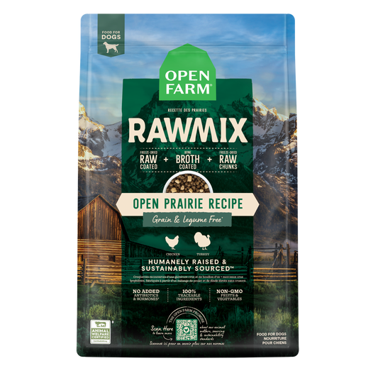 Open Farm Rawmix Open Prairie Grain Free Kibble For Dogs 3.5lb Bag