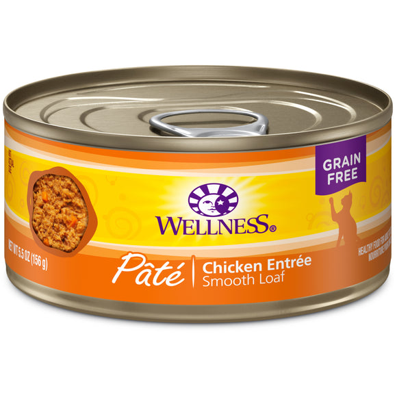 Wellness Complete Health Grain Free Canned Cat Food Chicken Pate 5.5ozs