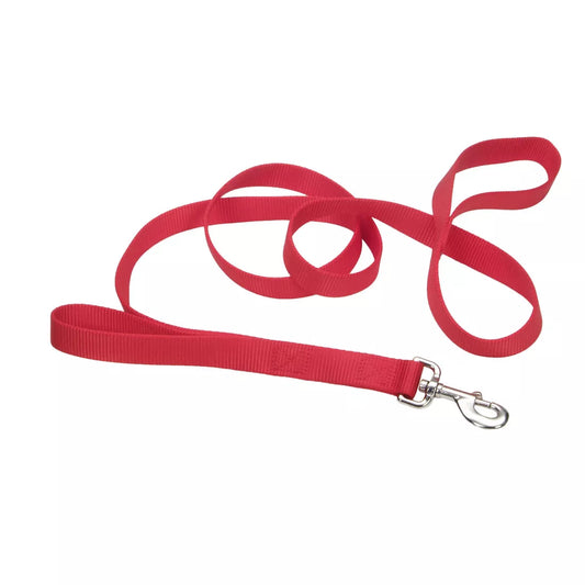 Coastal Loops 2 6ft Long 1in Double Handle Dog Leash Red