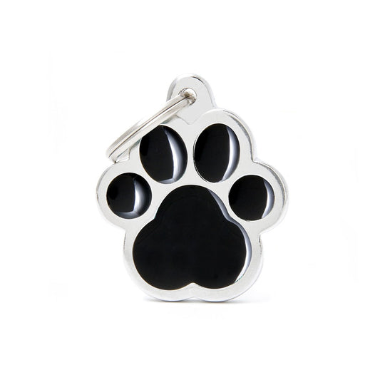 My Family ID Classic Big Black Paw ID Tag