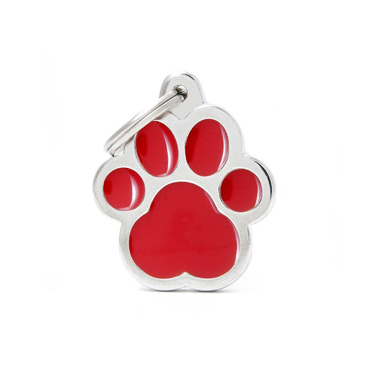 My Family ID Enameled Big Red Pawprint