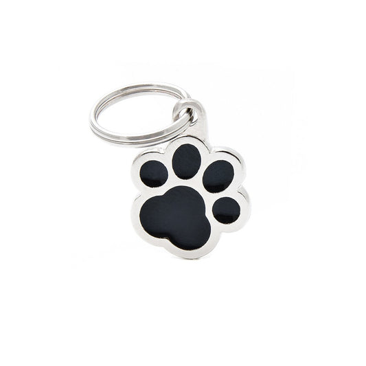 My Family ID Black Pawprint Tag
