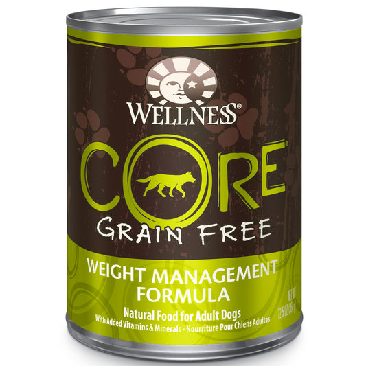 Wellness CORE Natural Wet Grain Free Canned Weight Management Dog Food 12.5oz Can